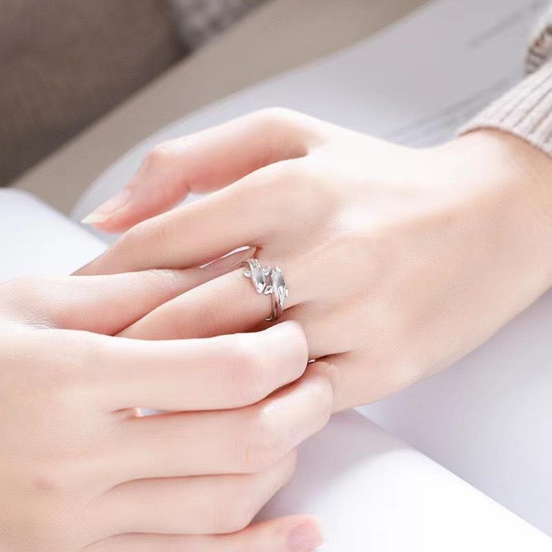 Copper Ring Classic Dolphins For Women Beautiful Fashion Wedding Engagement Jewelry Shining Zircon Party Women Gift