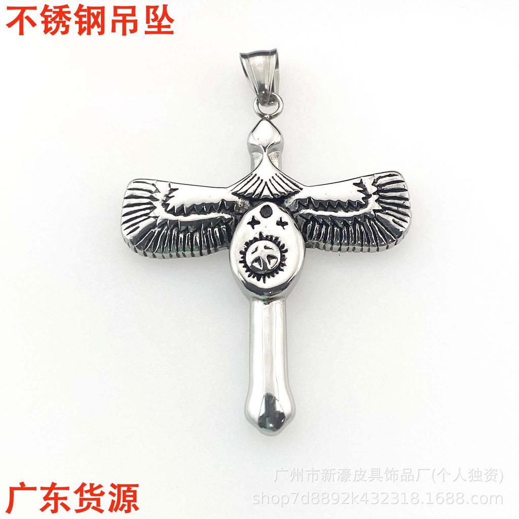 Indian Vintage Simple Eagle Titanium Steel Pendant Personalized Men'S And Women'S Necklace Pendant Accessories Sweater Chain
