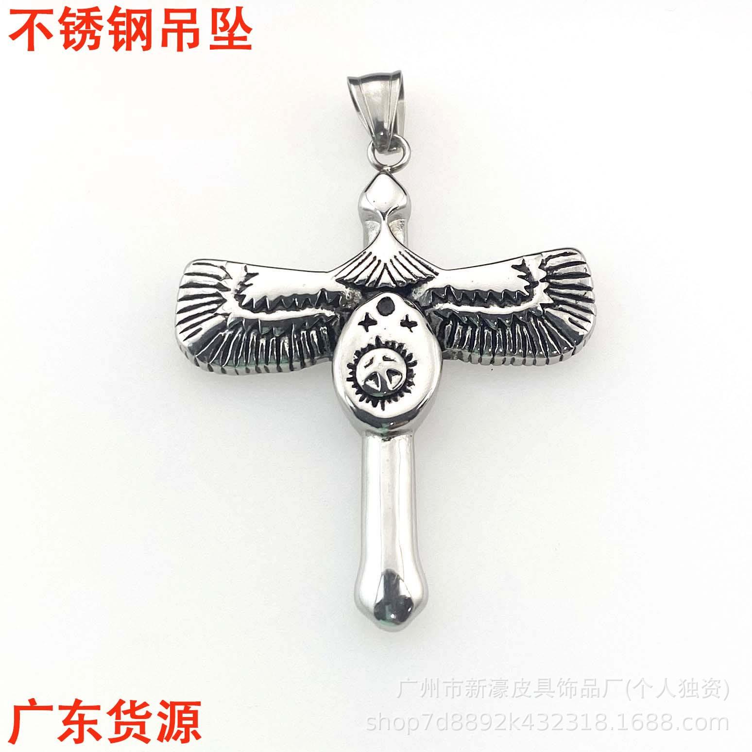 

Indian Vintage Simple Eagle Titanium Steel Pendant Personalized Men S And Women S Necklace Pendant Accessories Sweater Chain