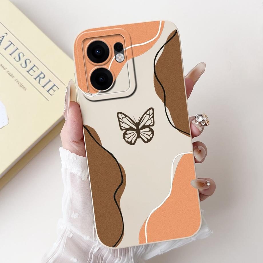 For Oppo Reno13 / Reno13F 4G 5G / Reno 13 Pro Phone Case Soft Smooth Silicone Capa Moon Night Artistic Marble Printed Back Cover