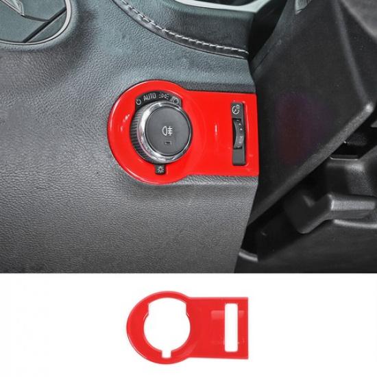 For 2012-15 Chevrolet Camaro Headlight Switch Button Cover Frame Trim Decor Red