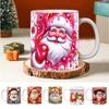 3D Christmas Ceramic Mugs Cute Mugs With Flat Painted Santa Claus Novelty Coffee Mug In Ceramic 11oz Coffee Milk Tea Lovers Gift