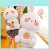 Cartoon Rabbit Peach Plush Toy Stuffed Doll Animal Decoration Cute Kids Gift