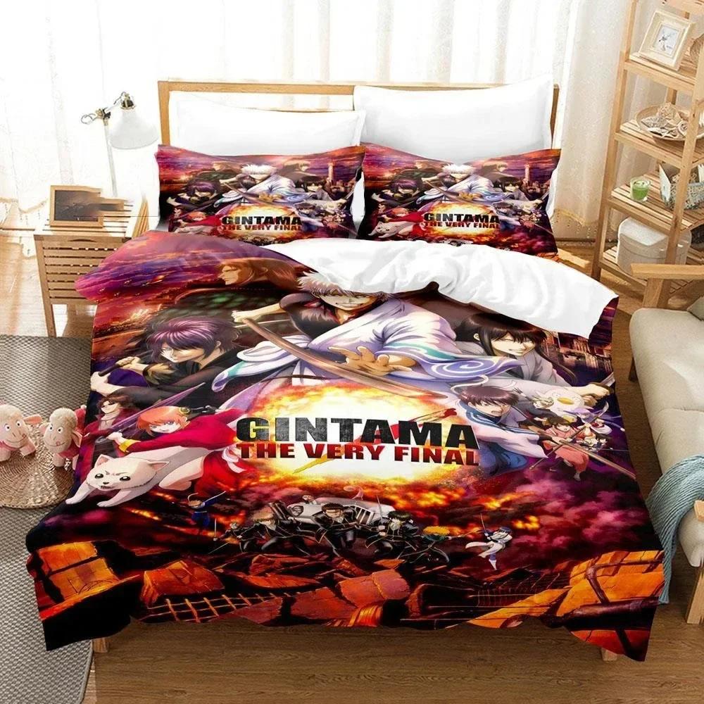 3D Gintama Anime Gintoki Sakata Bedding Set Printed Bed Set With Pillowcase Duvet Cover Soft Single Double Queen Super King Size
