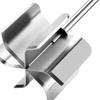 Köttfördelare i rostfritt stål med 6 vassa blad Trähandtag Nötfärsmaskare för hamburgare Potatis Grönsaksmos Lätt att rengöra Köksredskap