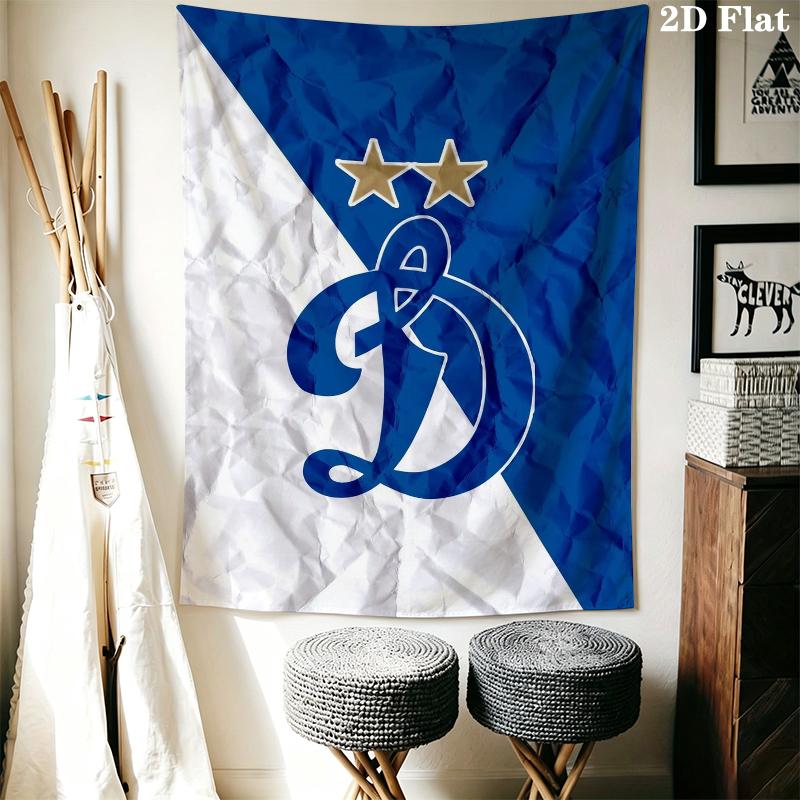 FC Dynamo Moscow Wall Tapestry Aesthetic Wall Hanging Printed Fabric Blanket Decorative Tapestries for Bedroom Living Room Home Decor