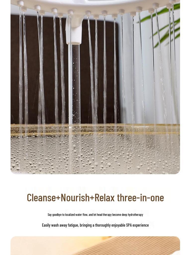U-Shaped Rain Shower Head: Home Salon Hair Washer with Even Spray & Portable Water Pump, Multiple Outlets
