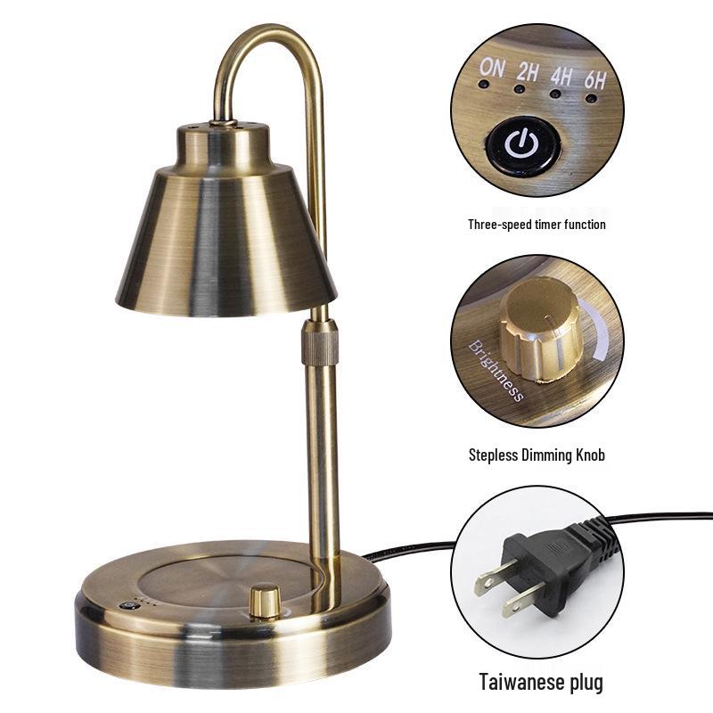 Nordic Aromatherapy Wax Melter Lamp - Flameless Candle Diffuser with Timer for Home and Bedroom Atmosphere