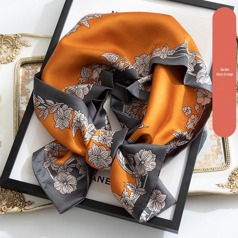 Korean Style Versatile Long Silk Ribbon Scarf