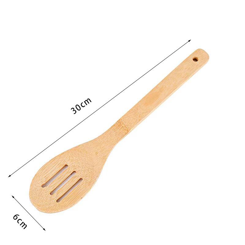 8-piece Kitchen Utensil Set, Bamboo Spoons And Spatulas, Wooden Kitchen Utensils, Cooking Tools, Mixing Set