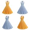 Vintage A Line Dress With Piping And Pockets For Spring Events