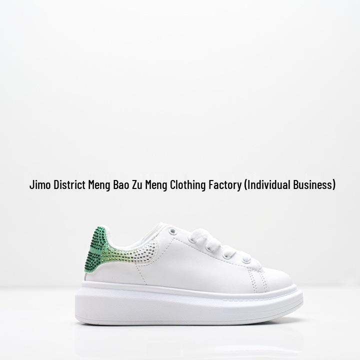 YY488 McQ Unisex Ležérní tenisky na platformě s kamínky a koženým svrškem