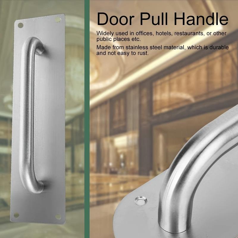 Modern Style Handle Sliding Door Pull Silver Stainless Steel Holder Barn Closet For Sliding Doors Wide Base for Enhanced Grip