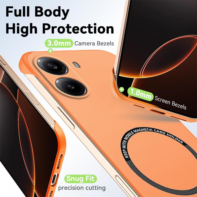 Magnetic Slim for Xiaomi POCO X7 Pro X7Pro Frameless Cases Lightweight Matte Anti-Scratch Hard Cover Borderless Shockproof Armor