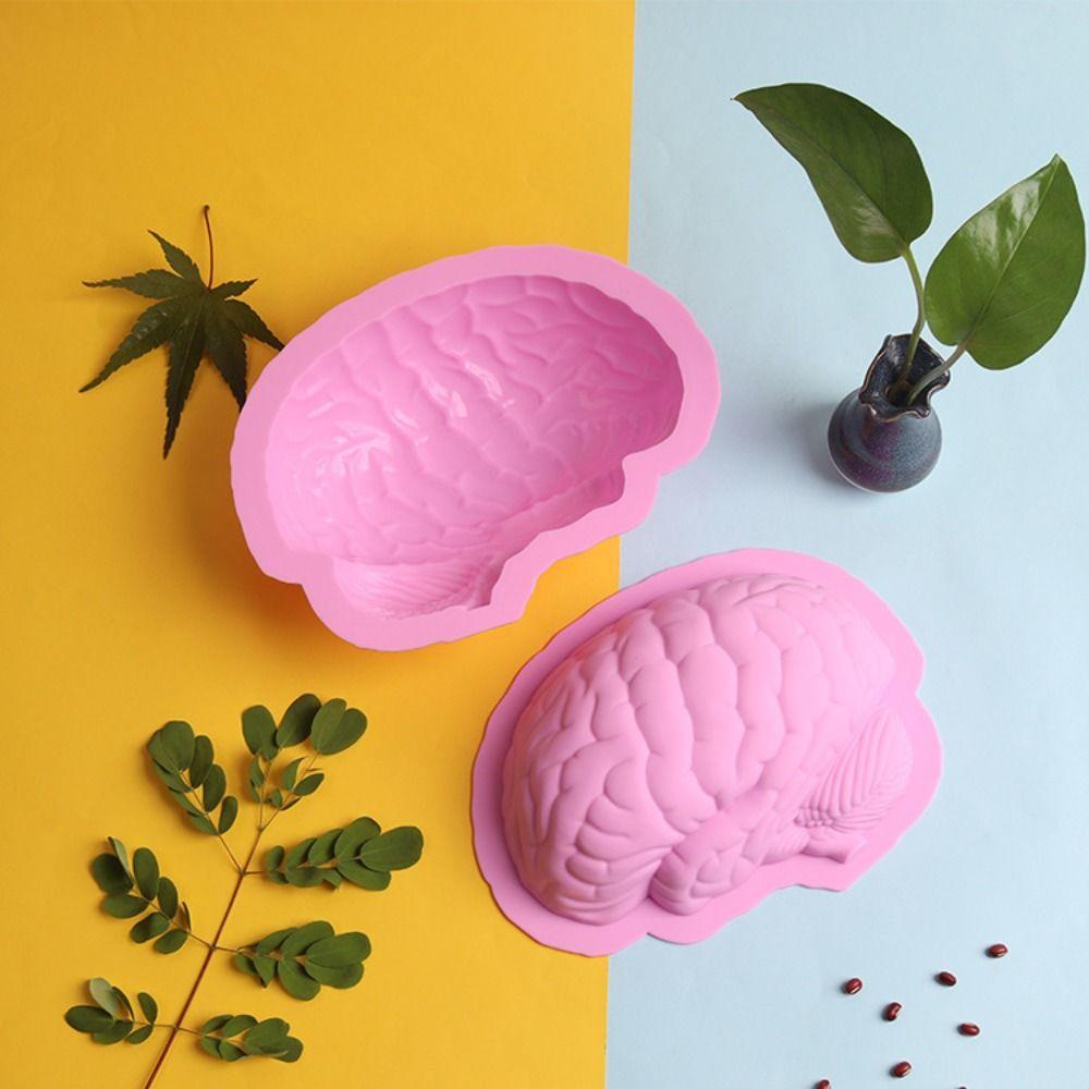 Scary Brain Silicone Mold Body Parts Human Brain Cake Mould Fondant Mold   Kitchen