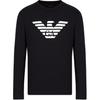 FW21 Large Logo Round Neck Long Sleeve T-Shirt Men Tops Black 8N1TN8-1JPZZ-0975