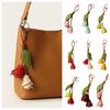 Colorful Pu Flower Keychain Hanger Bag Charm Lovely Tulip Bag Pendant  Gift