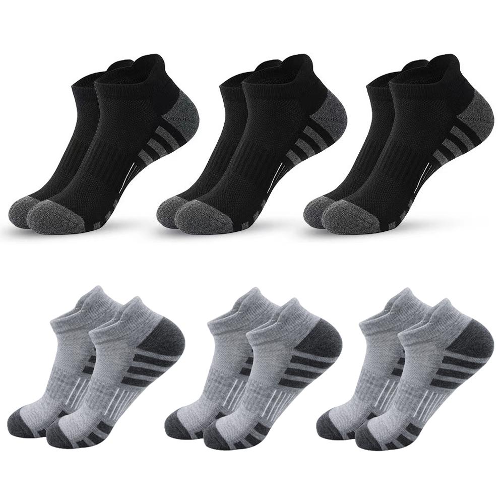 6 Pairs Ankle Athletic Running Socks Cushioned Breathable Low Cut Sports Tab Socks For Men And Women