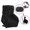 Vidaxl Lift-Up Massage Chair, Reclining, Black, Fabric Upholstered