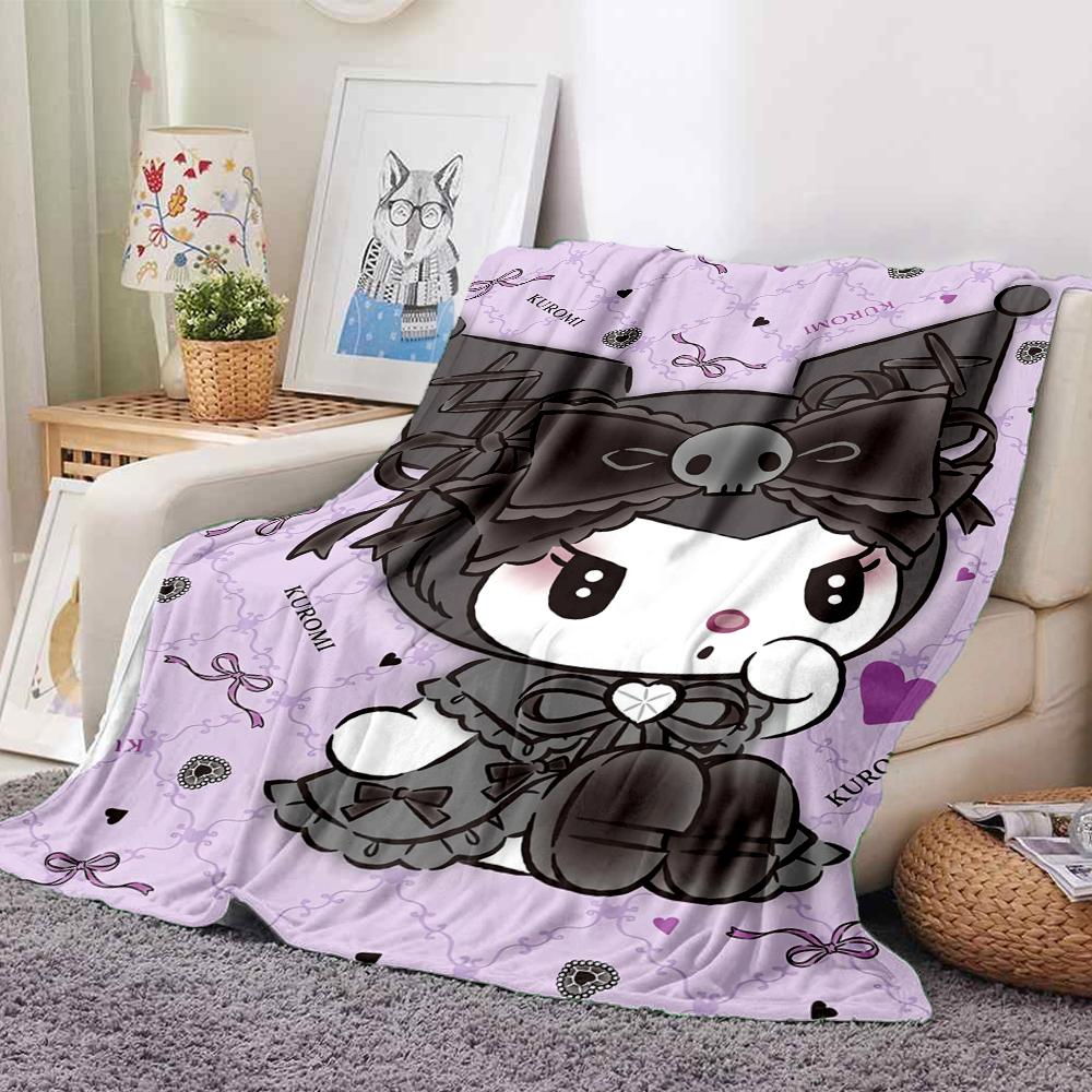 1Pc Kawaii Gothic Cat Blanket Soft And Comfortable Casual Warm Camping Travel Christmas Halloween Xmas Gift M928312