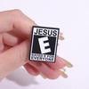 Jesus Saves Enamel Pins Custom Simple Black Fish Shape Vintage Brooches Lapel Badges Classic Jewelry Gift for Kids Friends