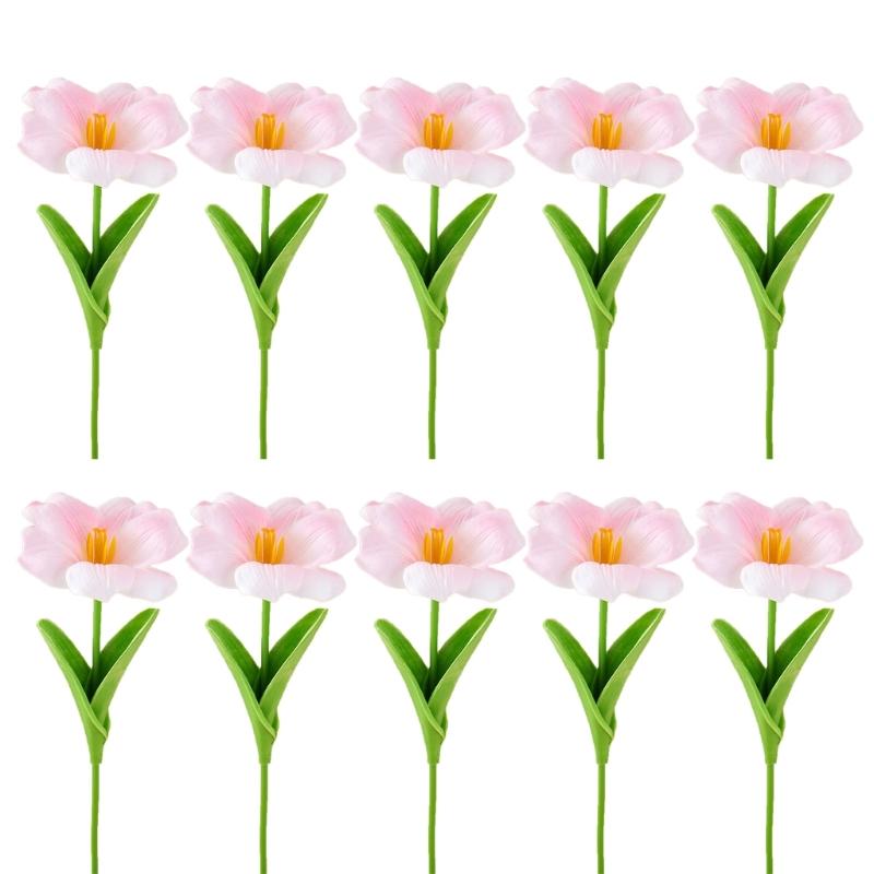 10Pcs Artificial Flower Bouquets Simulation Flowers Bouquets Arrangement for Wedding Party Home Garden Decoration