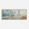 Set of 3 Ocean Beach Triptych Prints Painting Coastal Seascape Wall Art Canvas Poster Prints Home Bedroom Living Room Decoration
