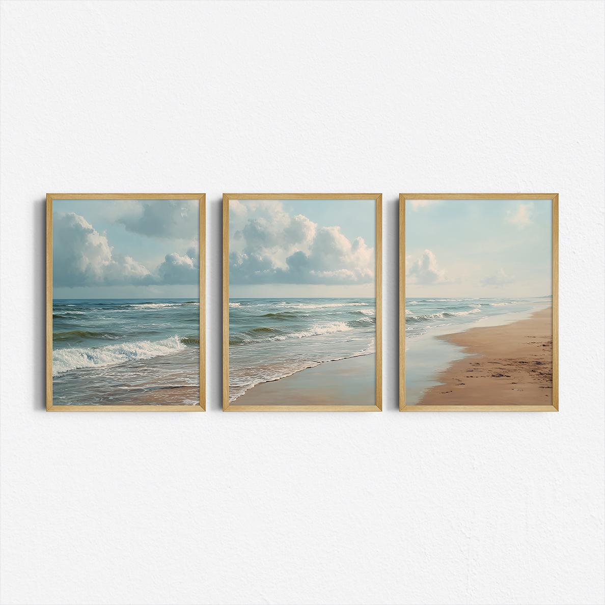 Set of 3 Ocean Beach Triptych