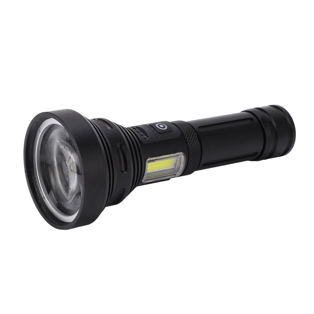 Outdoor USB Rechargeable Flashlight Telescopic Zoom Portable COB Strong Light LED Torch