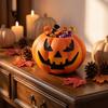 Halloween Pumpkin Scary Face Decorative Storage Bowl Resin Ornament for Home Party Decor