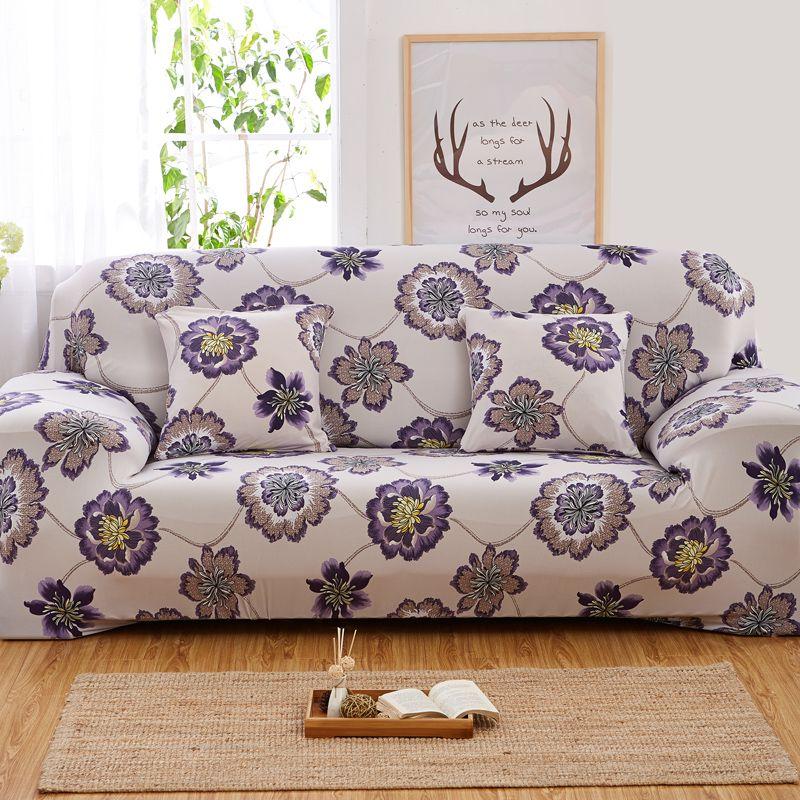 High-quality Flower Printed Slipcover Sofa Cover With Excellent Fit And Stretch For Various Couch Sizes