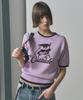 Sekeonmonollogeu W. Cattitude Semi-Crop Half Ringer Knit [Lavender]_Sewkt005Lavender