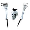 Halloween-Themen-Dekorationen Dekoration Plastik-Skeletthand Gartenpfahl Realistisches Knochen-Requisit für den Außenbereich Coole Gartendekoration Gruselige Partydekoration