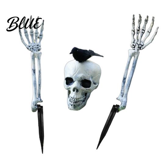 Halloween-Themen-Dekorationen Dekoration Plastik-Skeletthand Gartenpfahl Realistisches Knochen-Requisit für den Außenbereich Coole Gartendekoration Gruselige Partydekoration