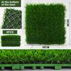 6/12PCS Artificial Grass Turf Tiles12''x12''Pet Lawn Mat Garden Self Draining Synthetic Rug for Patio House Decoration Balcony