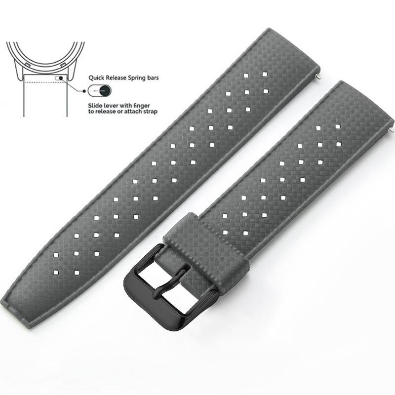 Tropical Silicone Watch Band Quick Release Watch Band 18mm 20mm 22mm Rubber Tropic Smart Watch Strap Waterpfroof Muti-Color