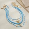 Holiday Wind Soft Pottery Rice Beads Beaded Necklace, Ocean Wind Shell Starfish Pendant Stacked With Multi-Layer Necklaces