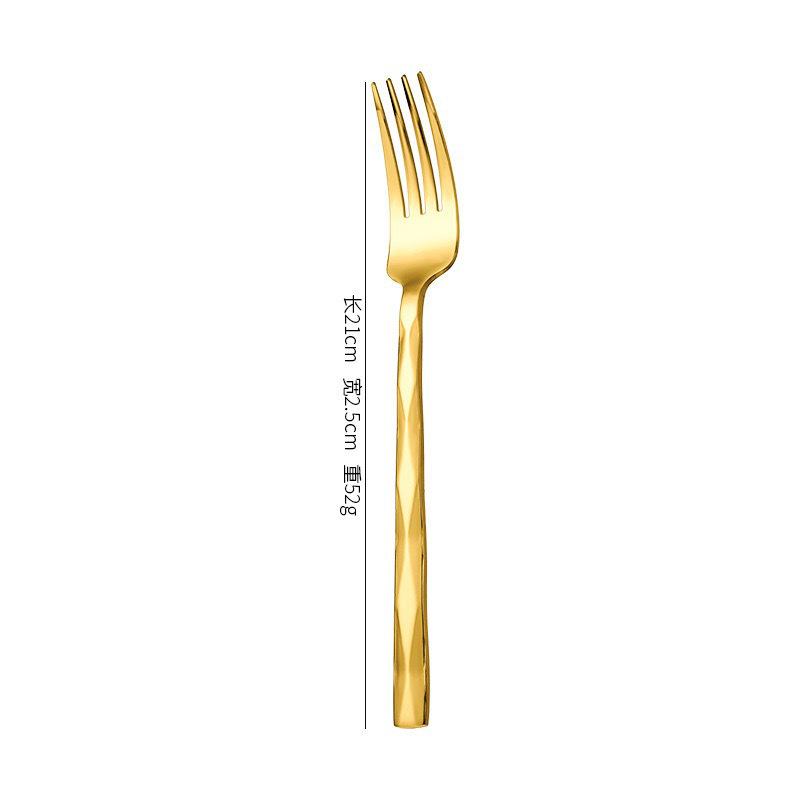 410 Stainless Steel Diamond Handle 5-Piece Tableware Set: Knife, Fork, Spoon for Steak/Western Food in Gift Box