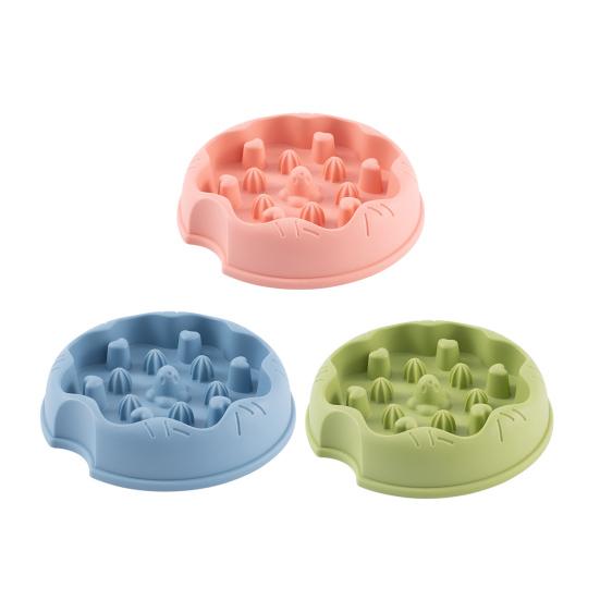 baizihuahu Dog Slow Feeder Bowl, Cat Eating Anti-Slip Bottom Pet Dish, Reduces Choking Vomiting for Cats Dogs