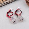 1/3/5Pcs Type C Female Socket Jack Connectors Waterproof 2 Wire Pigtail Cable With Led Lights 3A 5V Fast Charger Power Port