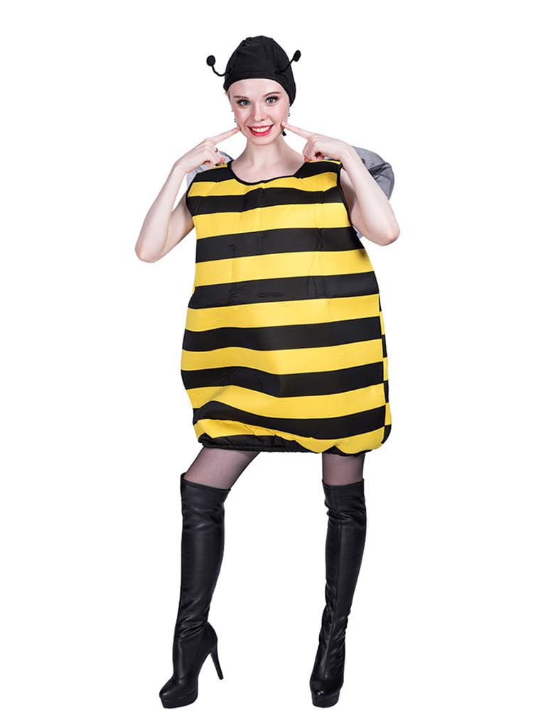 Cedar Eight Funny Costume for Adults Full-Body Halloween, Cosplay, (Bee)