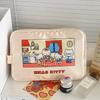 Hello Kitty Satin Makeup Bag With Cartoon Print For Travel And Daily Use