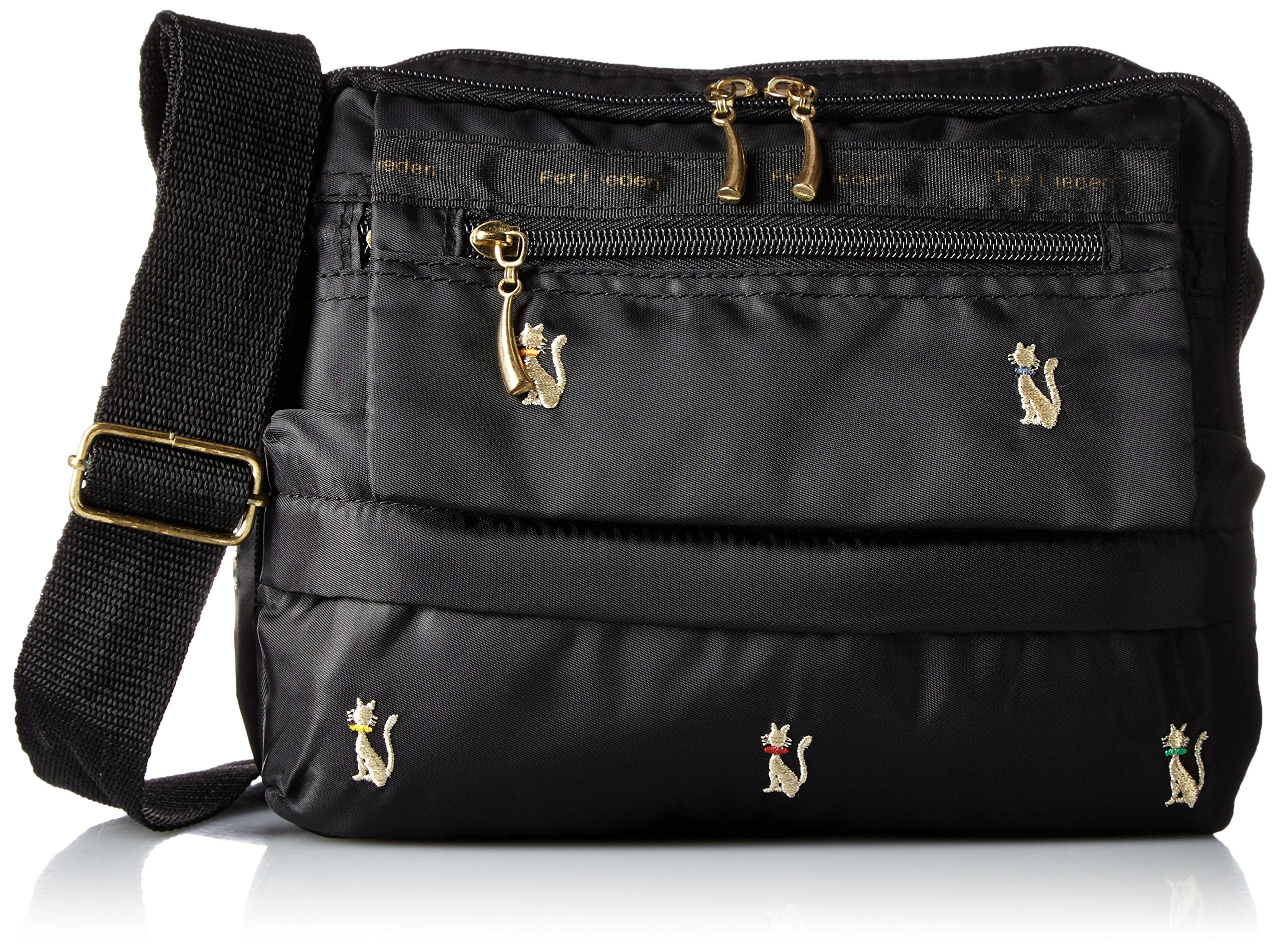 

Сумка через плечо Partner с вышивкой кошки, Черная, 4915-96