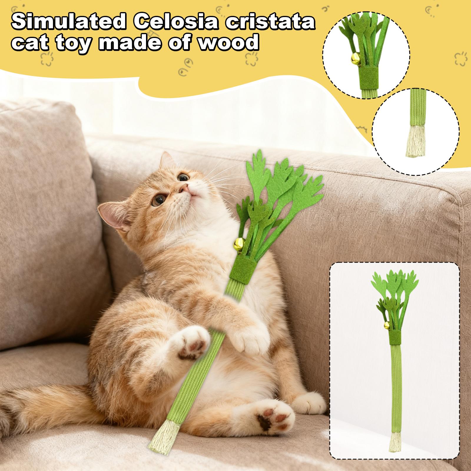 

Simulated Celery Matatabi Cats Toy With Bell, -Resistant, Cats Teasing Toy, Pet Supplies One Size