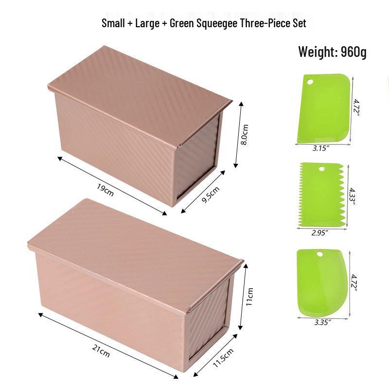 Złota Forma do Chleba i Ciasta z Blachy Węglowej z Pokrywką