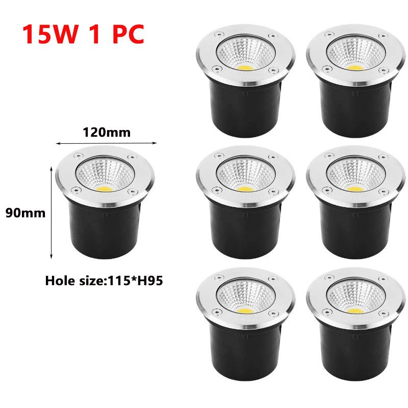 Hight Power Waterproof led Light Garden Underground 5W 10W 15W IP67 Outdoor Buried Garden Path Spot Recessed Inground Lighting