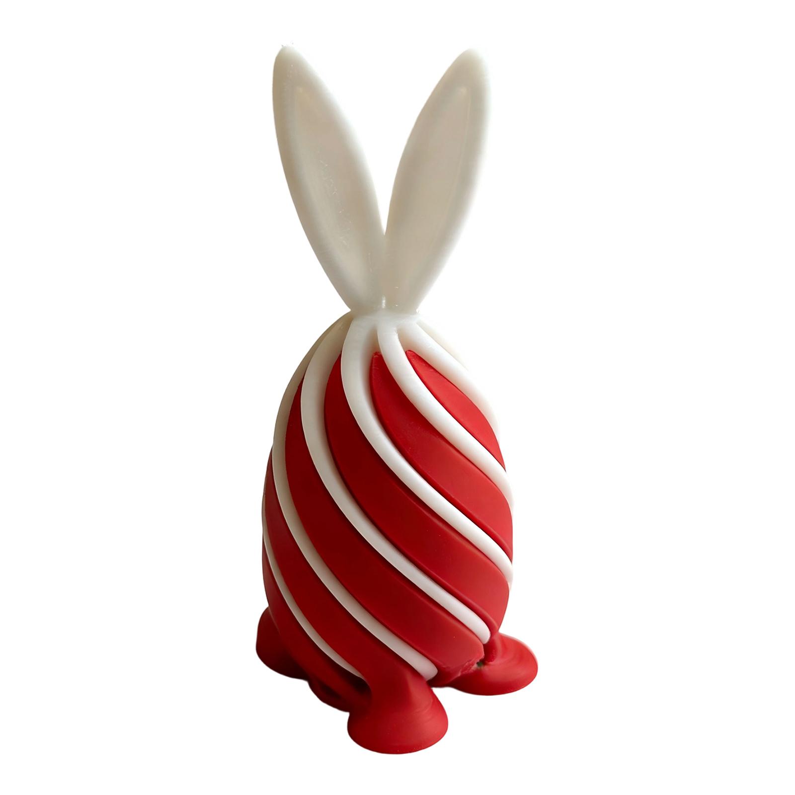 3D Printed Spiral Decompression Sensory Easter Bunny Egg Children s Gift Figurine Egg One Size красный