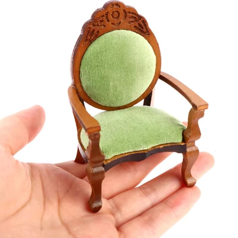 Vintage Stile Sessel Modell Figur Szene Display für 1/12 Maßstab Puppenhäuser Dekoration und Handwerksbegeisterte