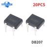20PCS DB207 Bridge Rectifier DIP4 1000V 2A DB207S Power Diode Rectifiers Electronic Components IC