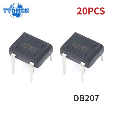 20 ks DB207 Můstkový usměrňovač DIP4 1000V 2A DB207S Výkonové diodové usměrňovače Elektronické součástky IC